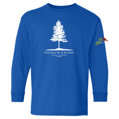Gildan Youth Tree & Cardinal Printed Long Sleeve Thumbnail